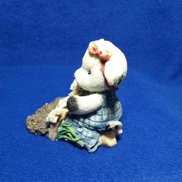 Mary's Moo Moos Sowing The Seeds Of Friendship Figurine 207004 Cow In Garden - Picture 7 of 10